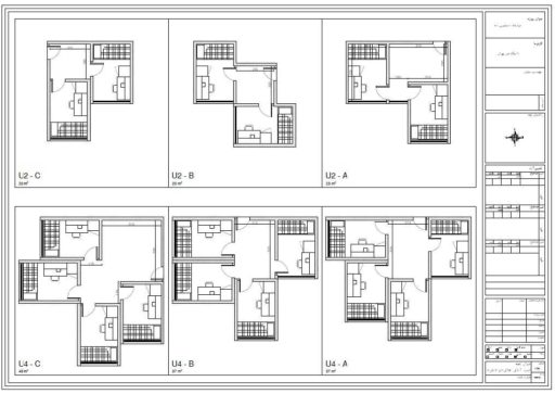 Yasin Delavar | Portfolio / University of Arts Dormitory / Blueprints / 201-Blueprints-units1