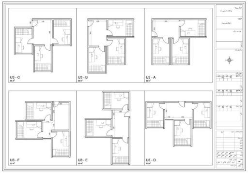 Yasin Delavar | Portfolio / University of Arts Dormitory / Blueprints / 1st Floor